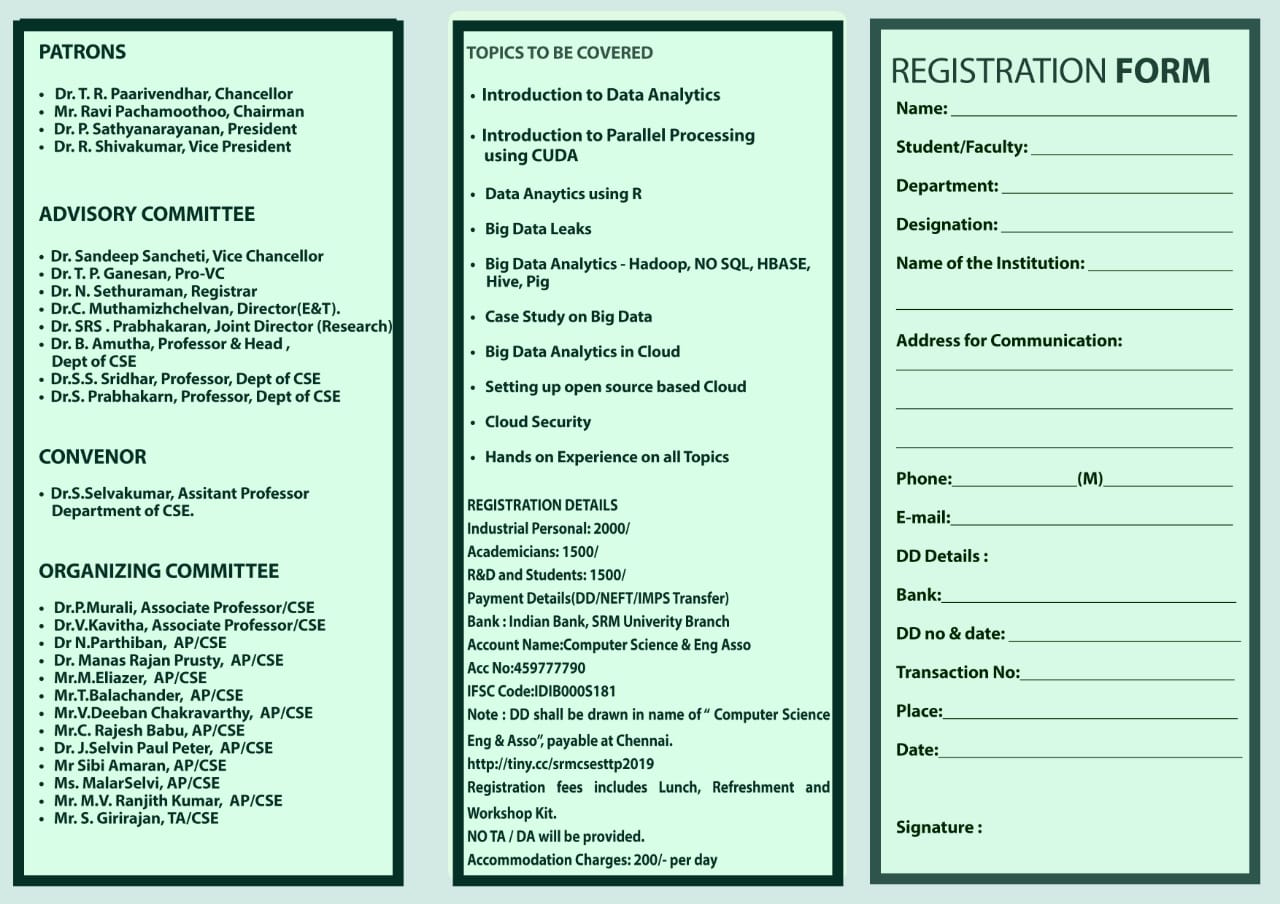 STTP on Data Analytics and Parallel Processing 2019